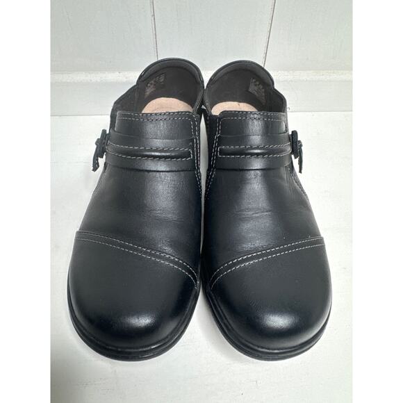 ❤️ Collections by Clark’s Soft Cushion Black Slip On Mule Size 6 EUC, Clean - Picture 1 of 3